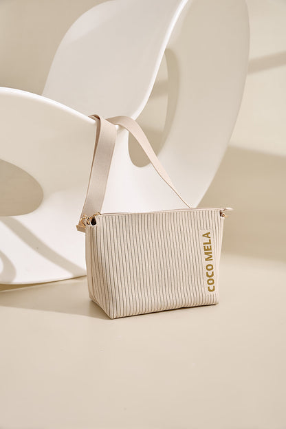 The Casual Crossbody Zipper Tote Beige