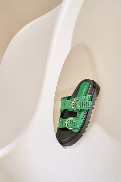 Flat sandals Green