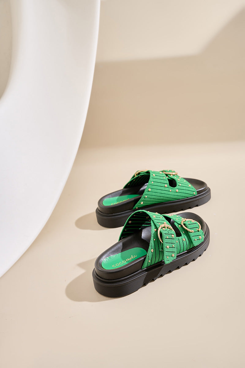 Flat sandals Green