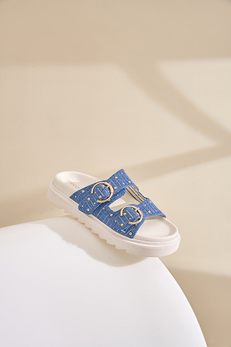 Flat Sandals Blue